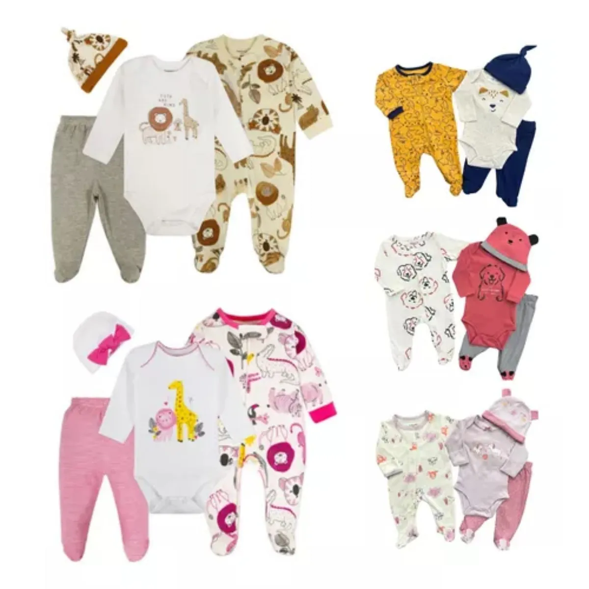 TEDMIMAK - Pack Ajuar Bebe Niño Y Niña 100% Algodon Tedmimak