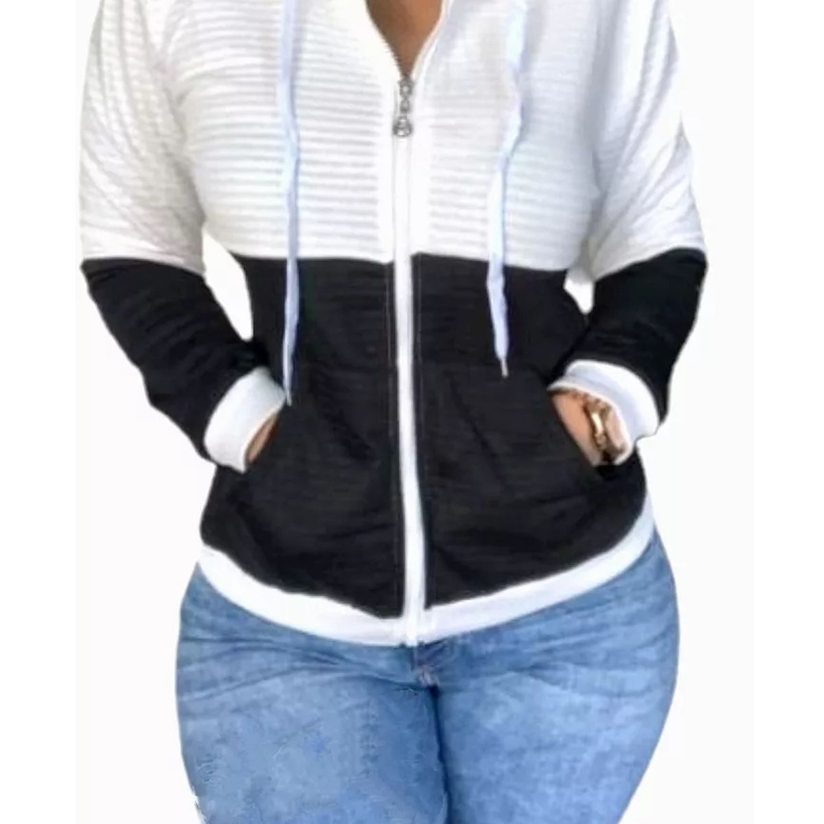 GENERICO - Chaqueta Polerón de Mujer ccapucha y Bolsillo Super Calentito