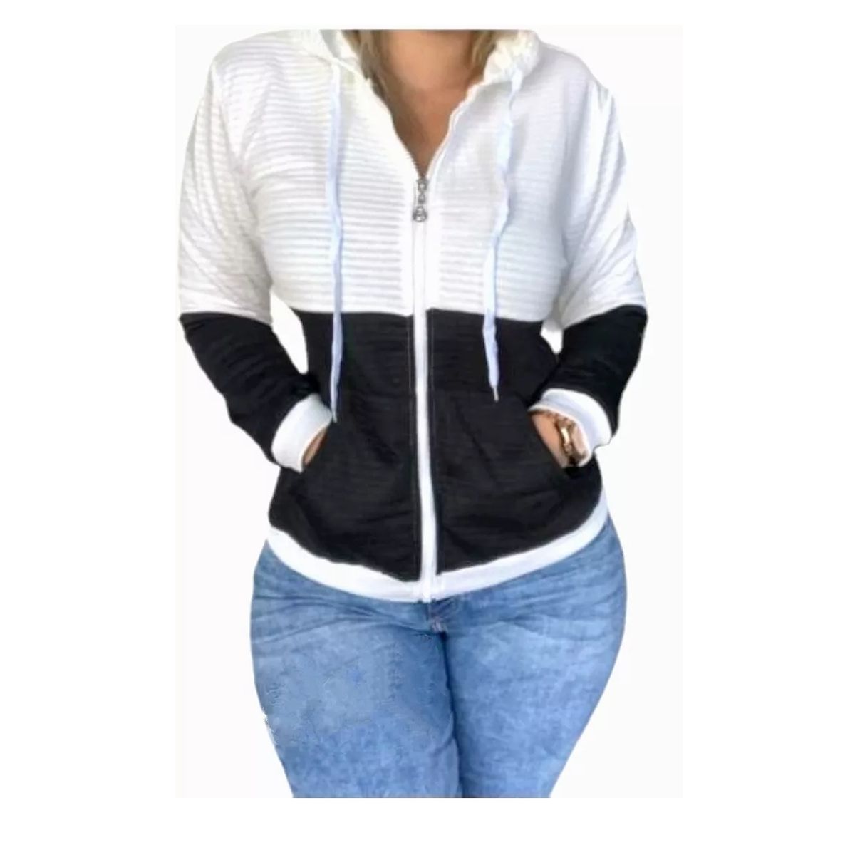 GENERICO - Chaqueta Polerón de Mujer ccapucha y Bolsillo Super Calentito