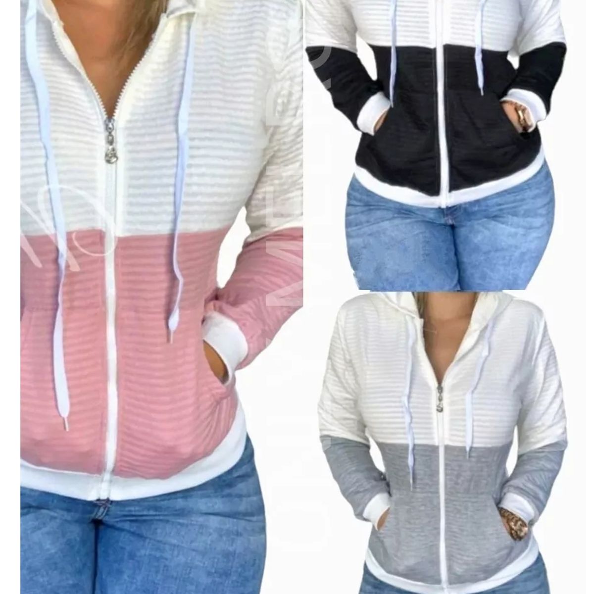 GENERICO - Chaqueta Polerón de Mujer ccapucha y Bolsillo Super Calentito