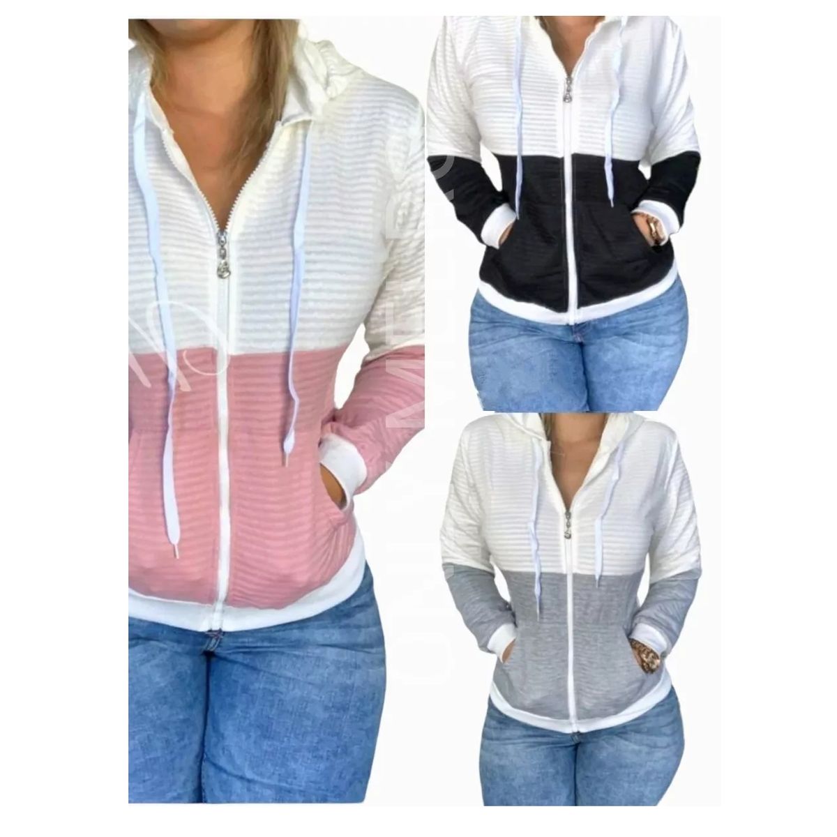 GENERICO - Chaqueta Polerón de Mujer ccapucha y Bolsillo Super Calentito