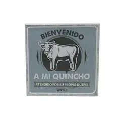 WAYU - Cuadro Deco Beer Metálico 25x25 Quincho Parrilla Bbq