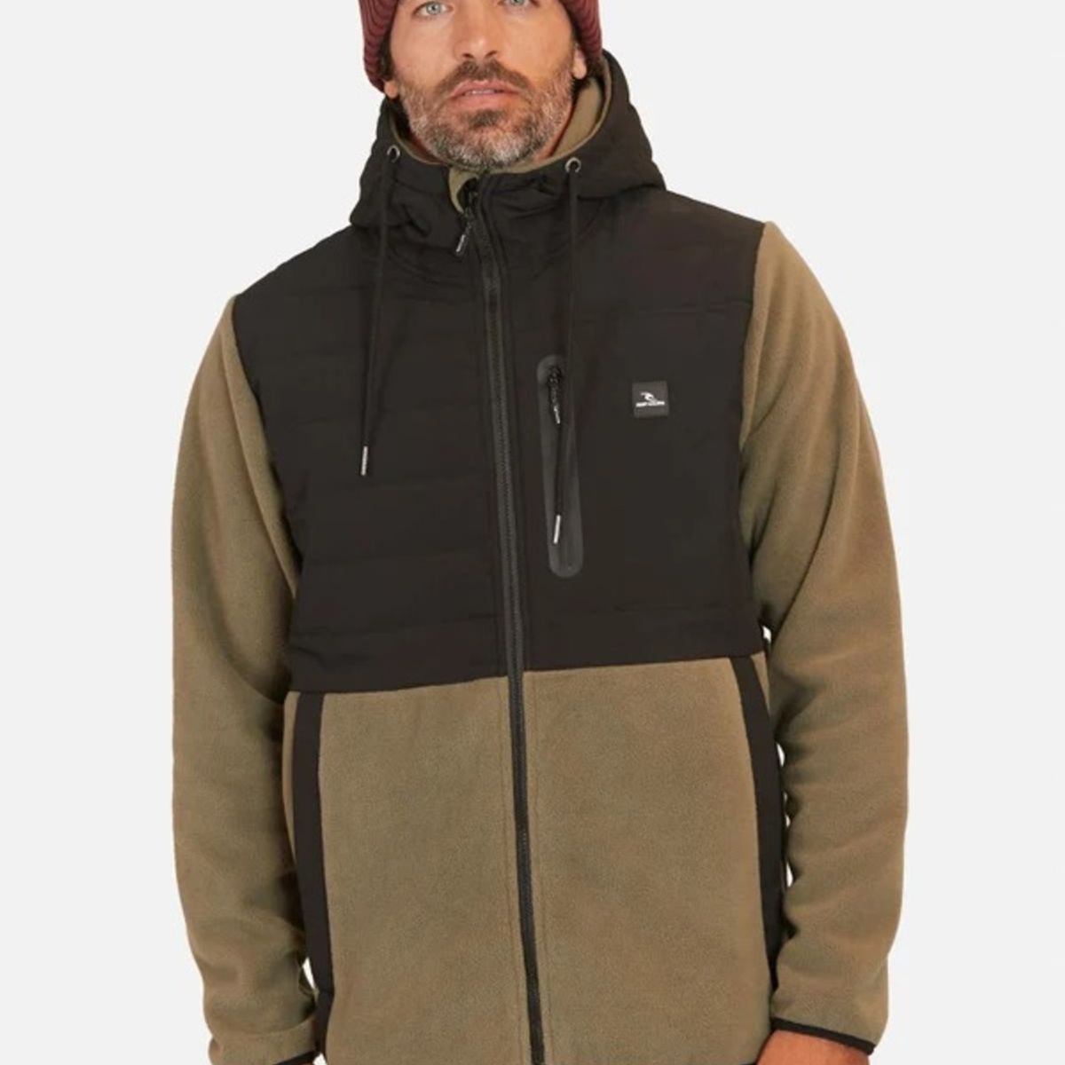 RIP CURL - Poleron Micropolar Grefel Verde hombre Rip Curl