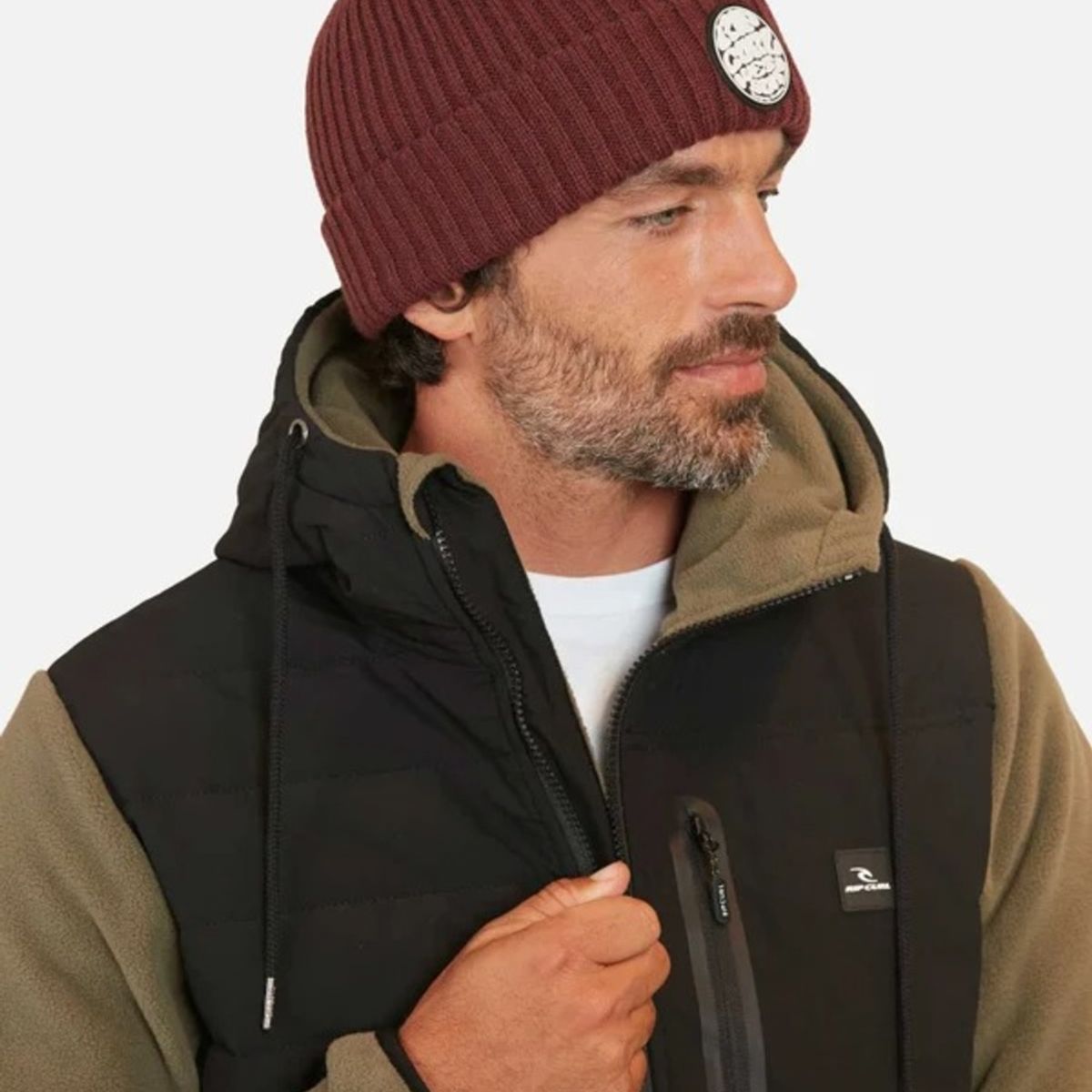 RIP CURL - Poleron Micropolar Grefel Verde hombre Rip Curl