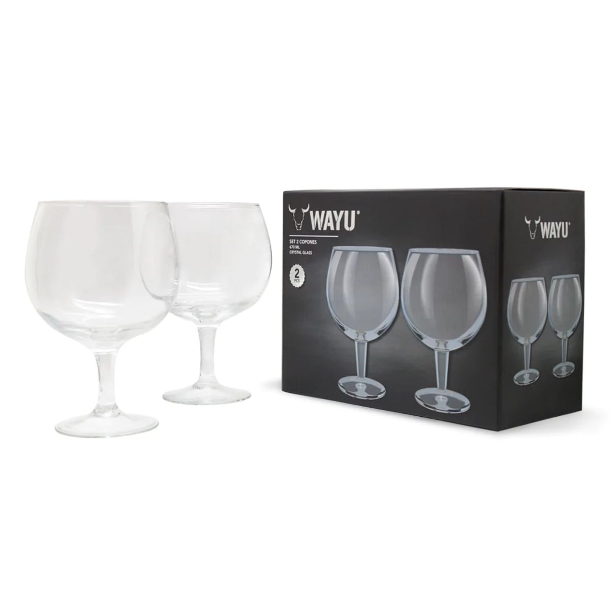 WAYU - Set 2 Copones Cerveceros Wayu 650mL Beer Mug Cervecero Bar