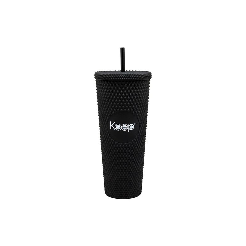 KEEP - Vaso Mug Tumbler Keep 710ml Bebidas Cafe + Bombilla Negro