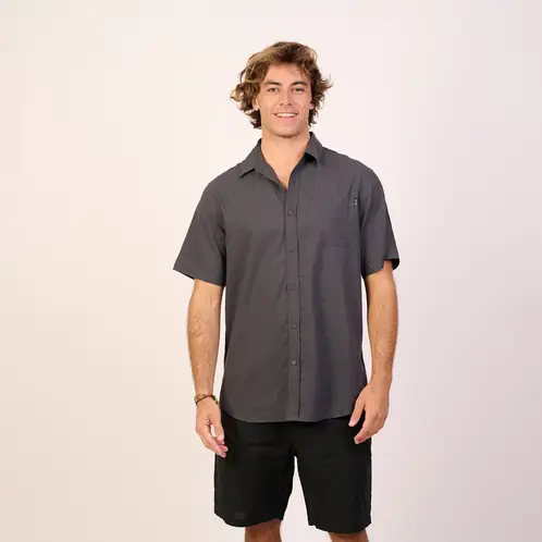 BUBBA - Cotton Shirtsteel Blue Black