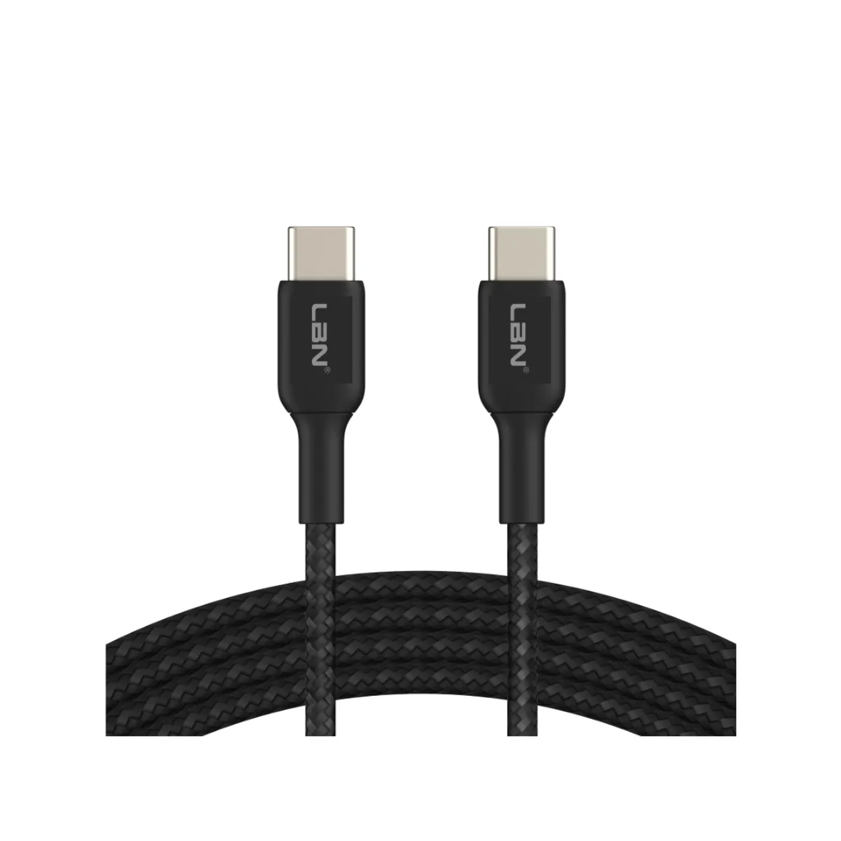 LBN - Cable Trenzado Usb-c A Usb-c Carga Rápida Lbn 1 M Negro