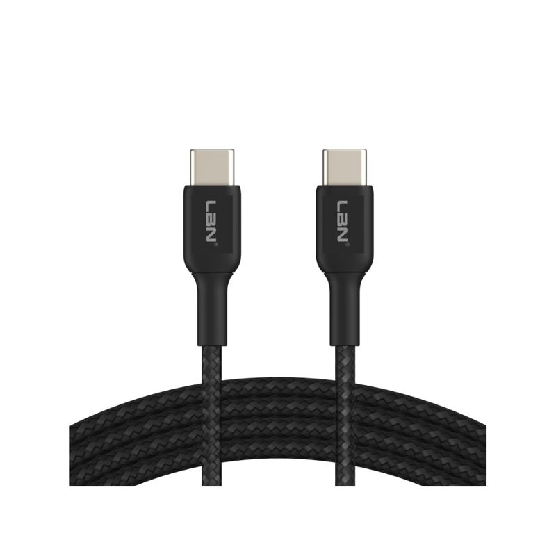 LBN - Cable Trenzado Usb-c A Usb-c Carga Rápida Lbn 1 M Negro