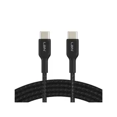LBN - Cable Trenzado Usb-c A Usb-c Carga Rápida 1 M Negro