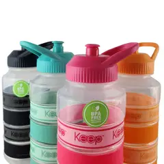 KEEP - Botella Agua Big Bands Deportista Outdoor Ejercicio 1L Rosa