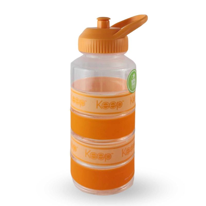 KEEP - Botella Keep Agua Big Bands Deportista Outdoor Ejercicio 1L Naranja