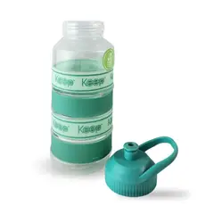 KEEP - Botella Agua Big Bands Deportista Outdoor 1L Turquesa