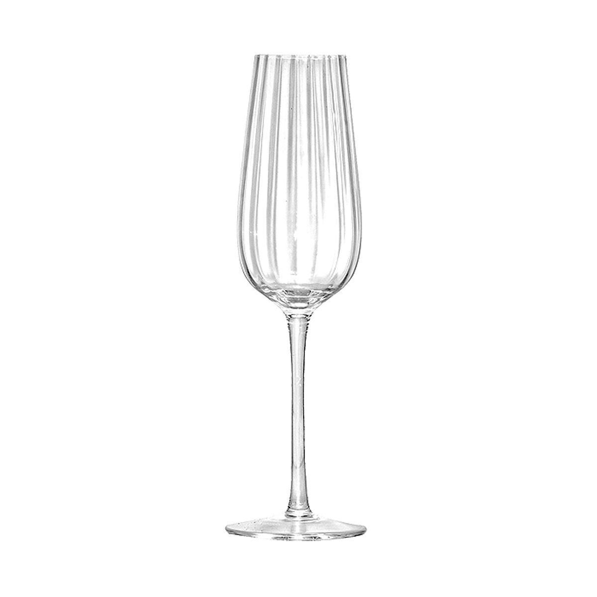 MSA MUEBLES SANTA ANA - Set 6 Vasos Champagne Clear Frederick Gold