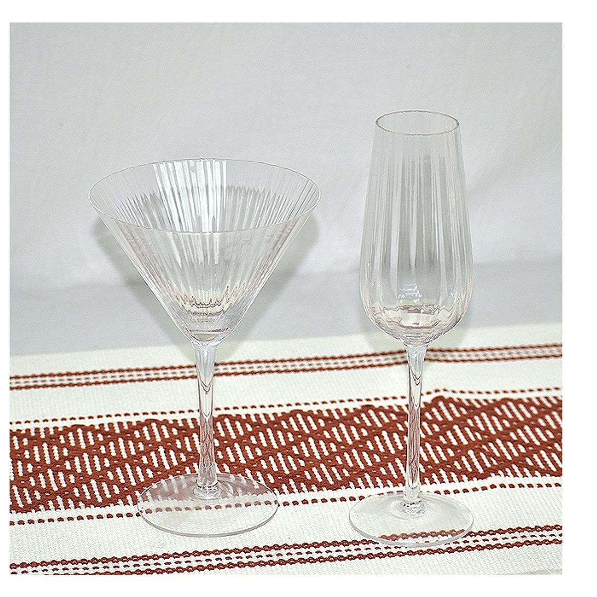 MSA MUEBLES SANTA ANA - Set 6 Vasos Champagne Clear Frederick Gold