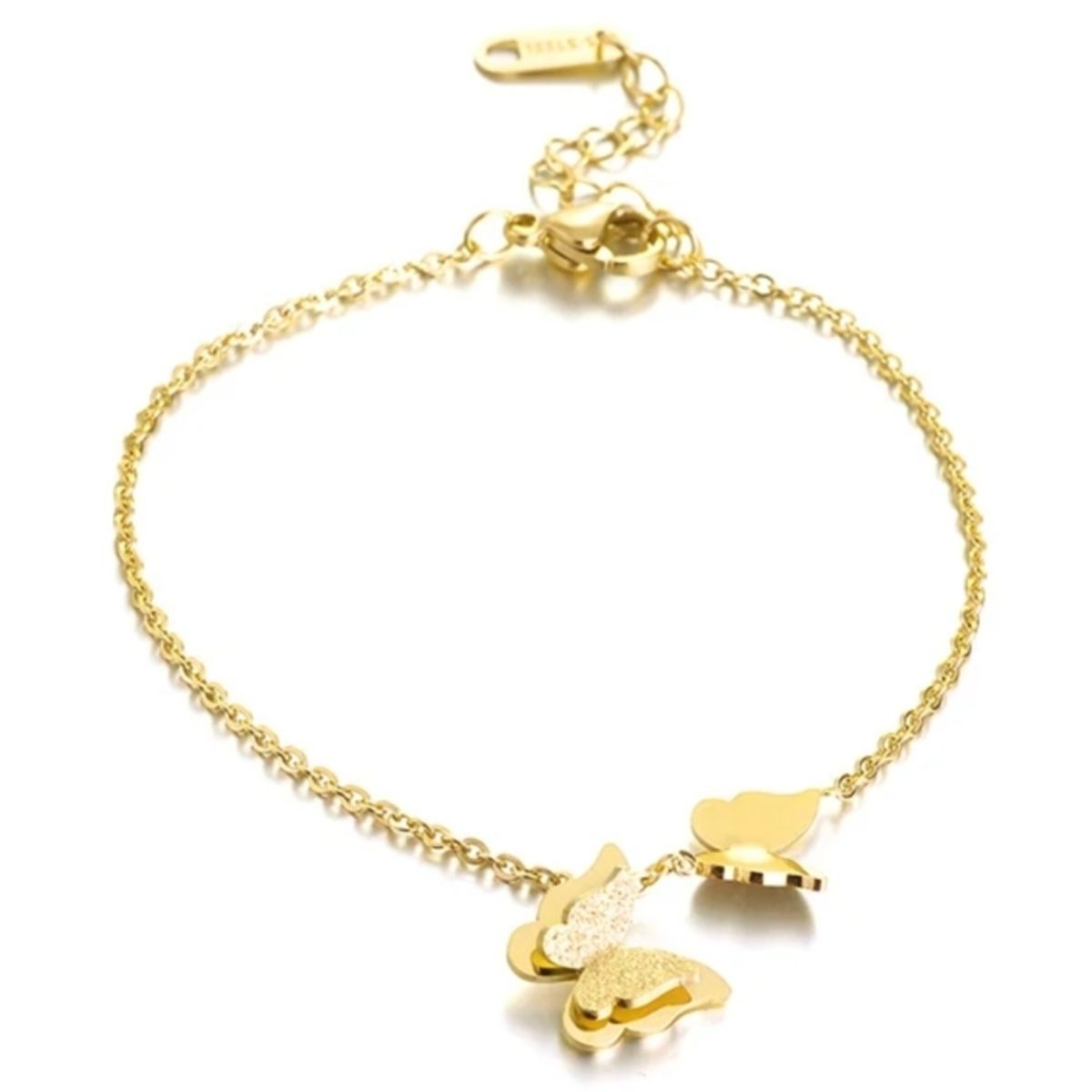 LUXURYJOYAS - Pulsera Mariposa Oro 18k Luxury Baño Oro 18kt