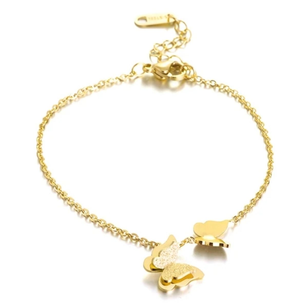 LUXURYJOYAS - Pulsera Mariposa Oro 18k Luxury Baño Oro 18kt