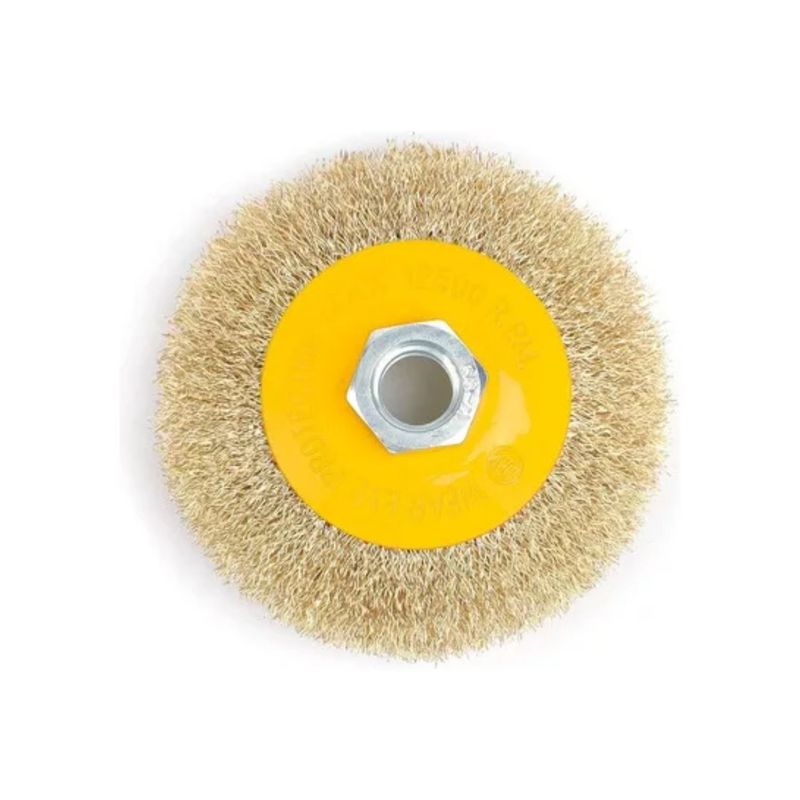 GENERICO - Cepillo Conico Alambre Rizado 125mm Amoladora Esmeril