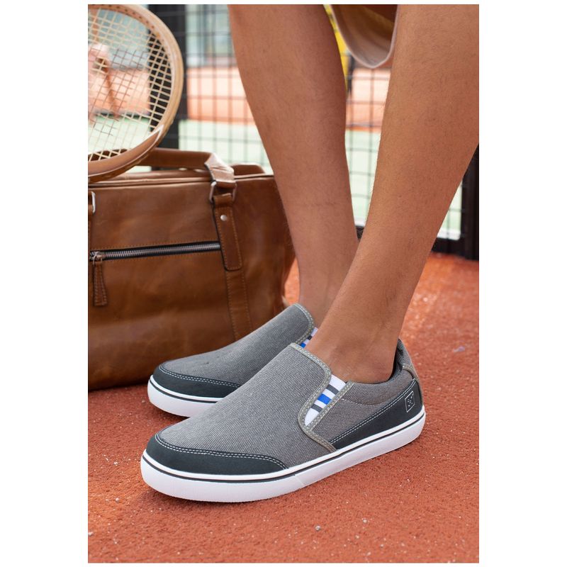 CARDINALE - Zapatillas Slip-On Textil Malibu-3-91 Gris CARDINALE
