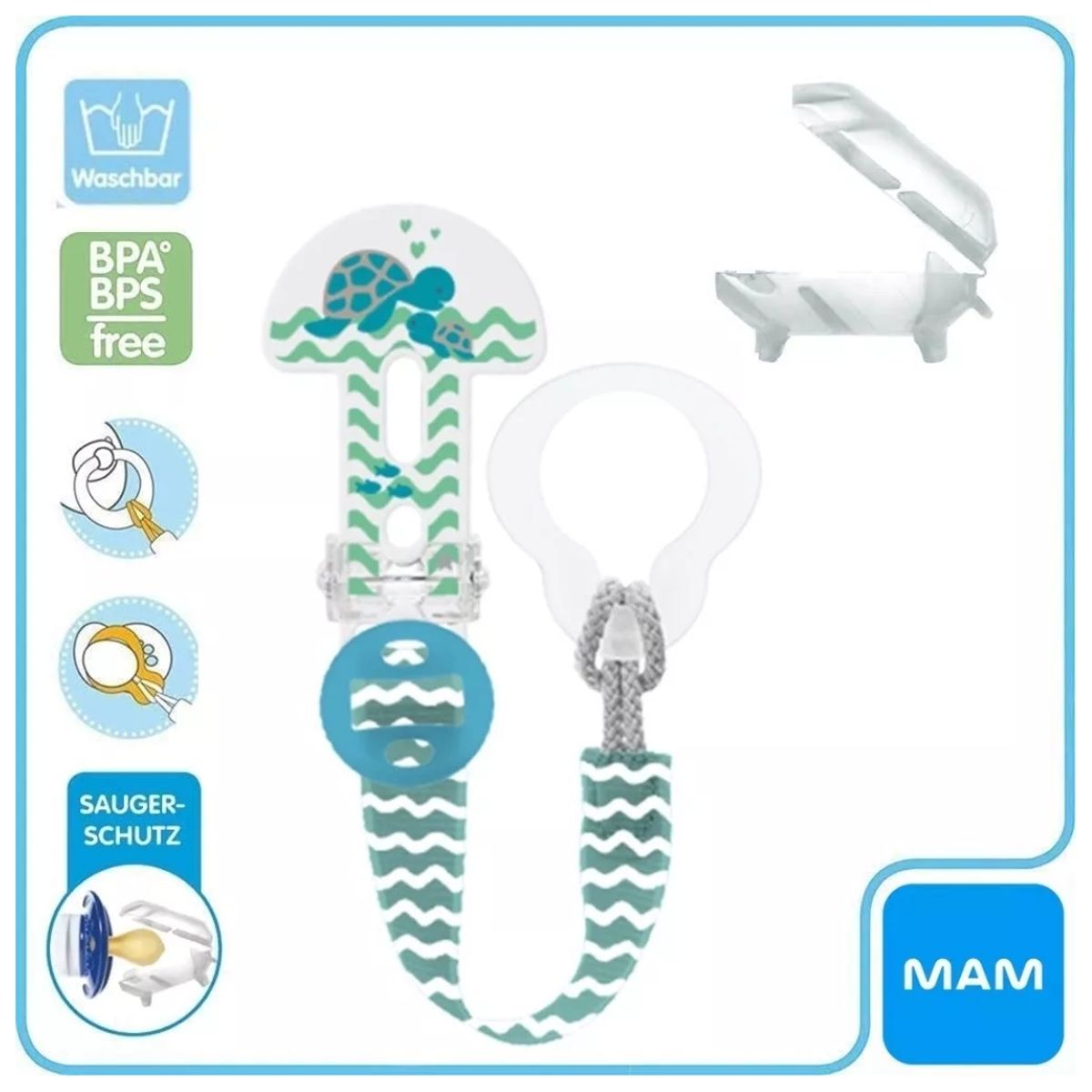 MAM - Prendedor MAM Portachupete Clip Verde