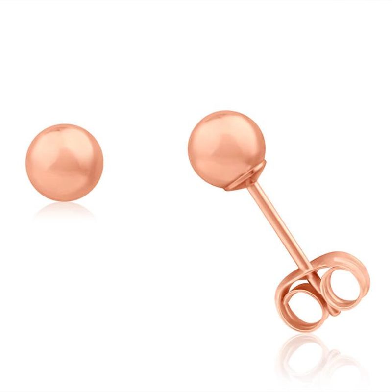 LUXURYJOYAS - Aros Pelotita Bolita Baño Oro 18 Kt - Niña Mujer LUXURYJOYASCL