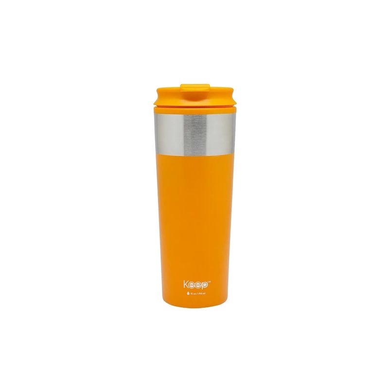 KEEP TITANIO - Mug Térmico Metálico 450 Ml Amarillo