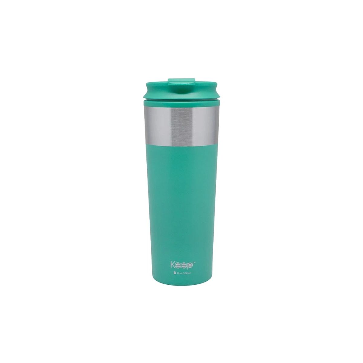 KEEP TITANIO - Mug Térmico Metálico 450 Ml Turquesa