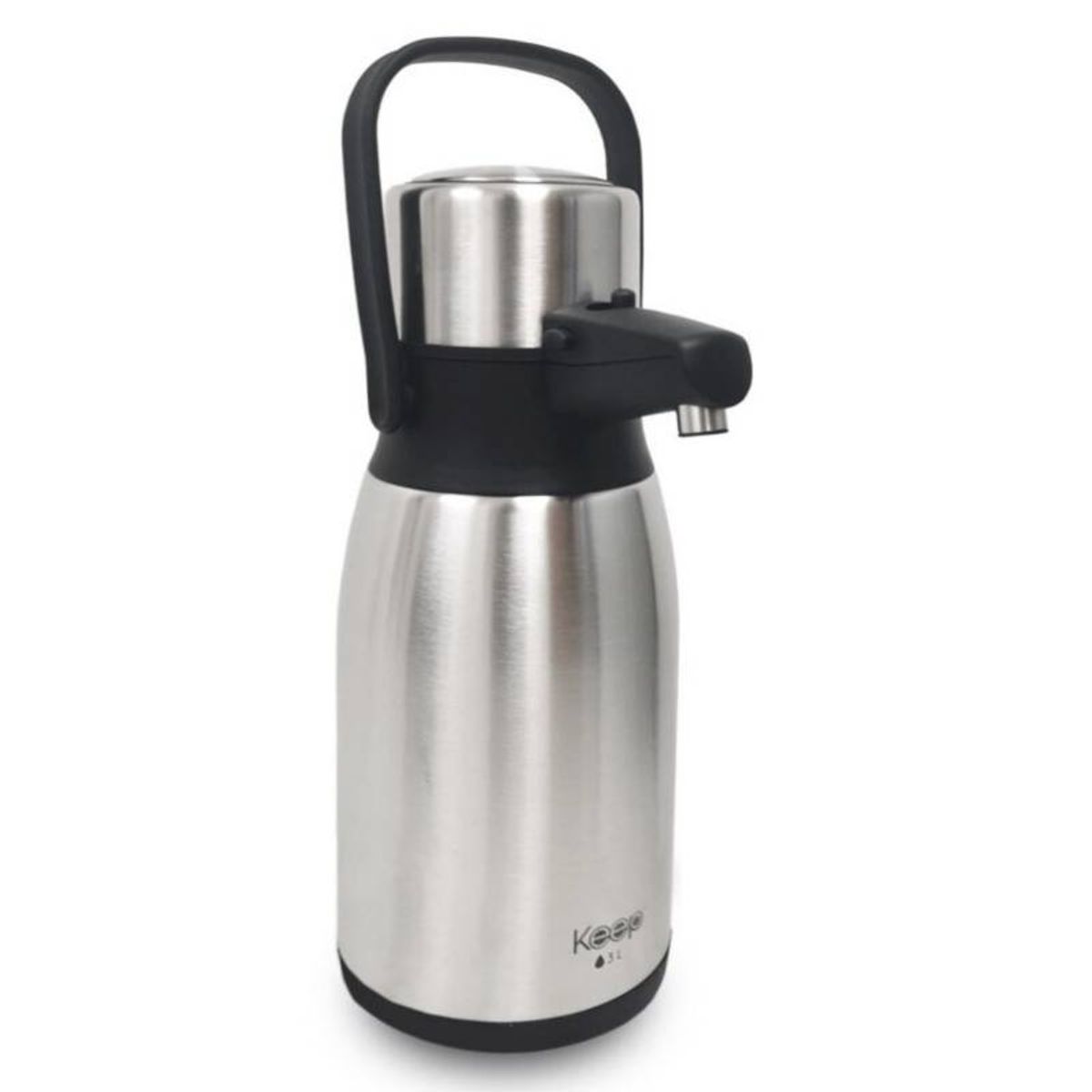 KEEP - Termo Sifon Keep 3 Litros Acero Inoxidable Botellon Negro