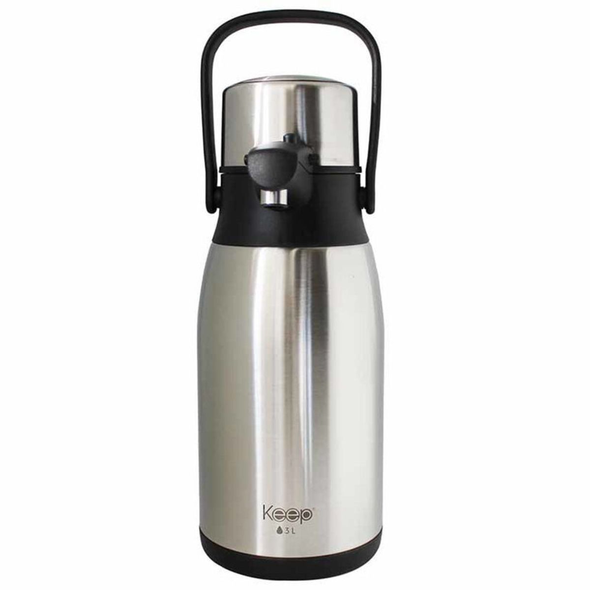 KEEP - Termo Sifon Keep 3 Litros Acero Inoxidable Botellon Negro