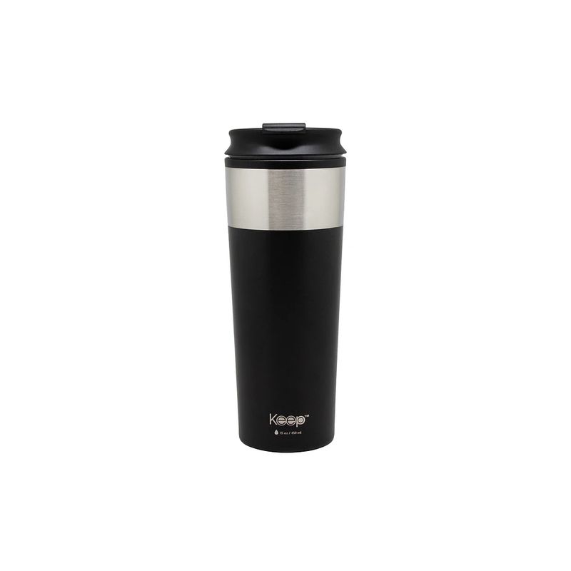 KEEP TITANIO - Mug Térmico Metálico 450 Ml Negro