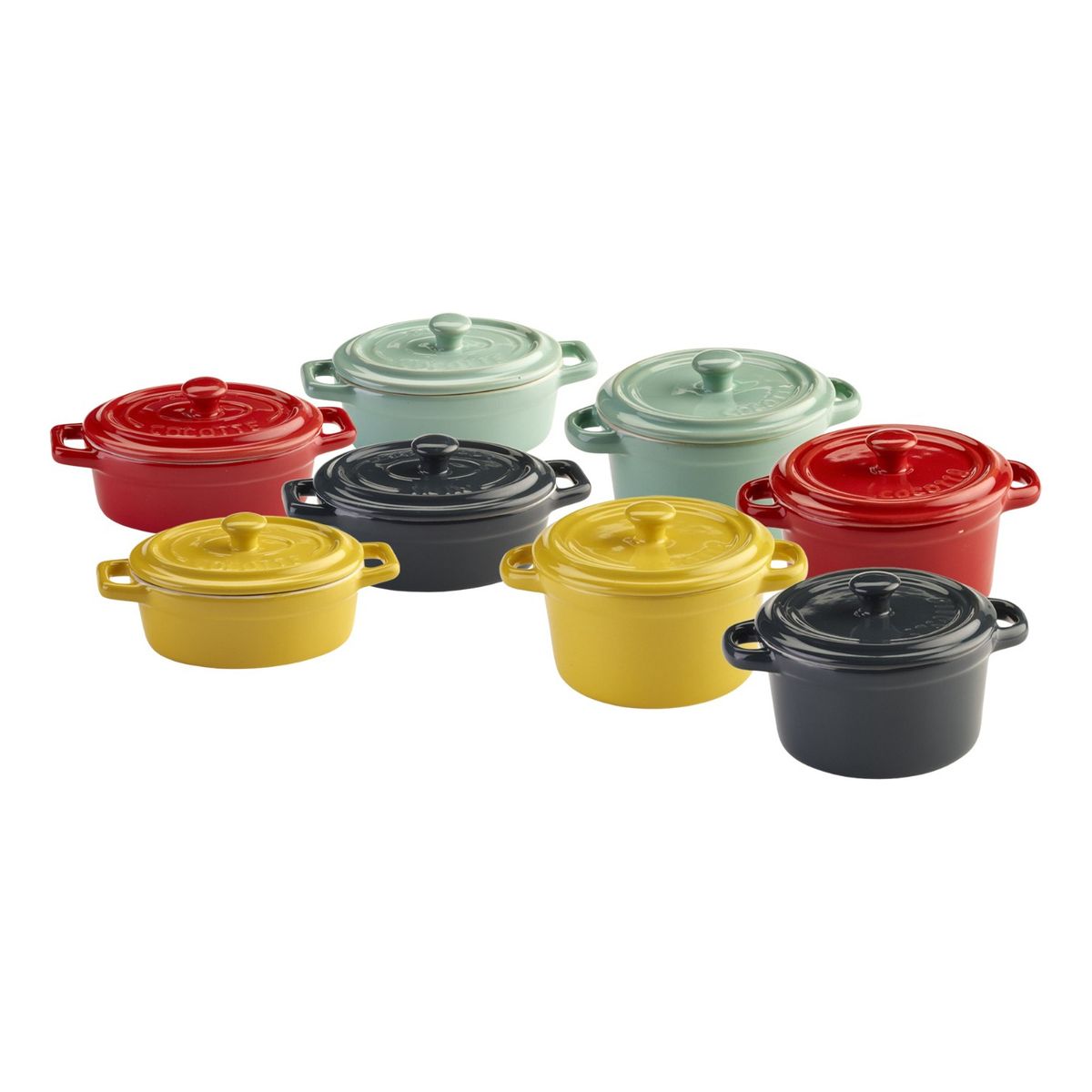 KITCHENWARE - SET 8 MINI RAMEKINES CERÁMICA SURTIDOS