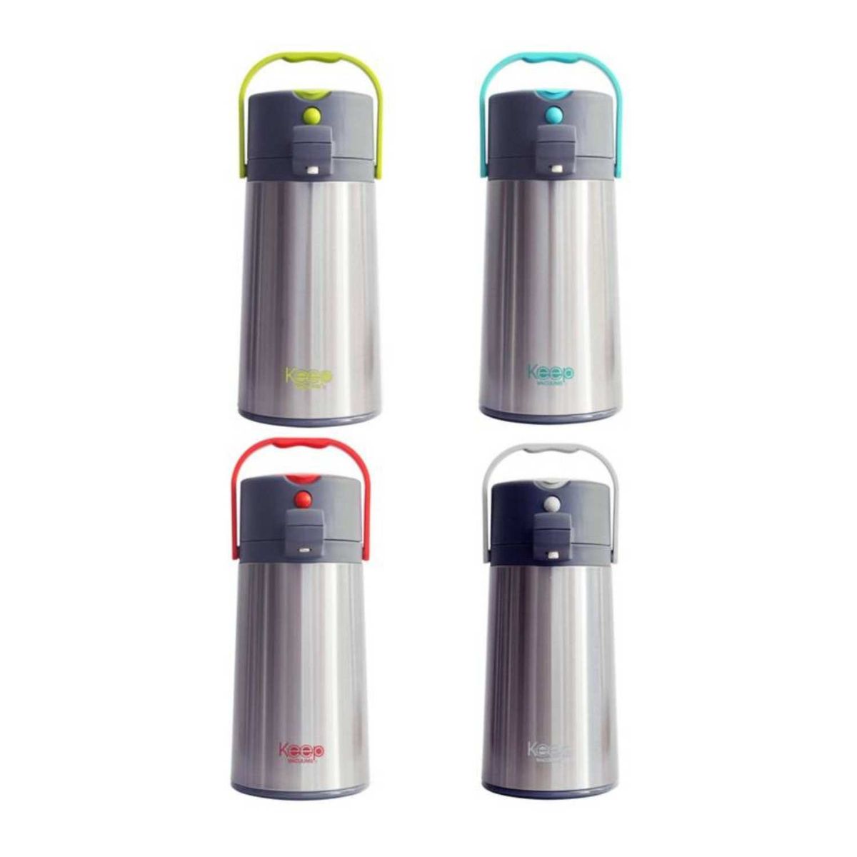 KEEP - Termo Agua Keep 1.9 Litros Sifón Acero Keep Bebidas Negro