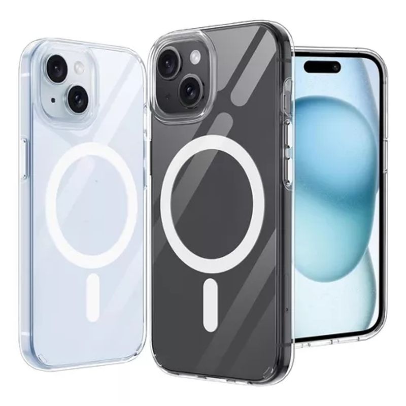 GENERICO - Funda Magnética Para iPhone Transparente IPHONE 15 PLUS
