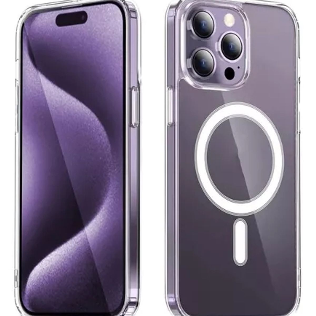 GENERICO - Funda Magnética Para iPhone IPHONE 15 PRO Transparente