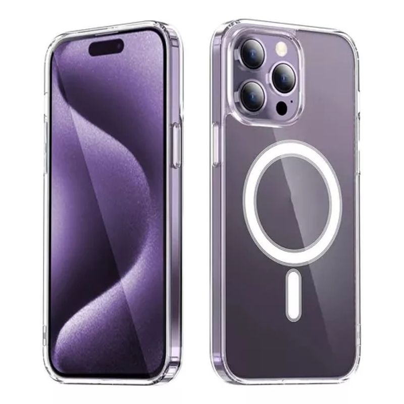 GENERICO - Funda Magnética Para iPhone IPHONE 15 PRO Transparente