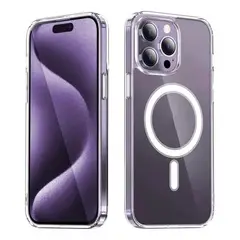 GENERICO - Funda Magnética Para iPhone Transparente IPHONE 15 PROMAX