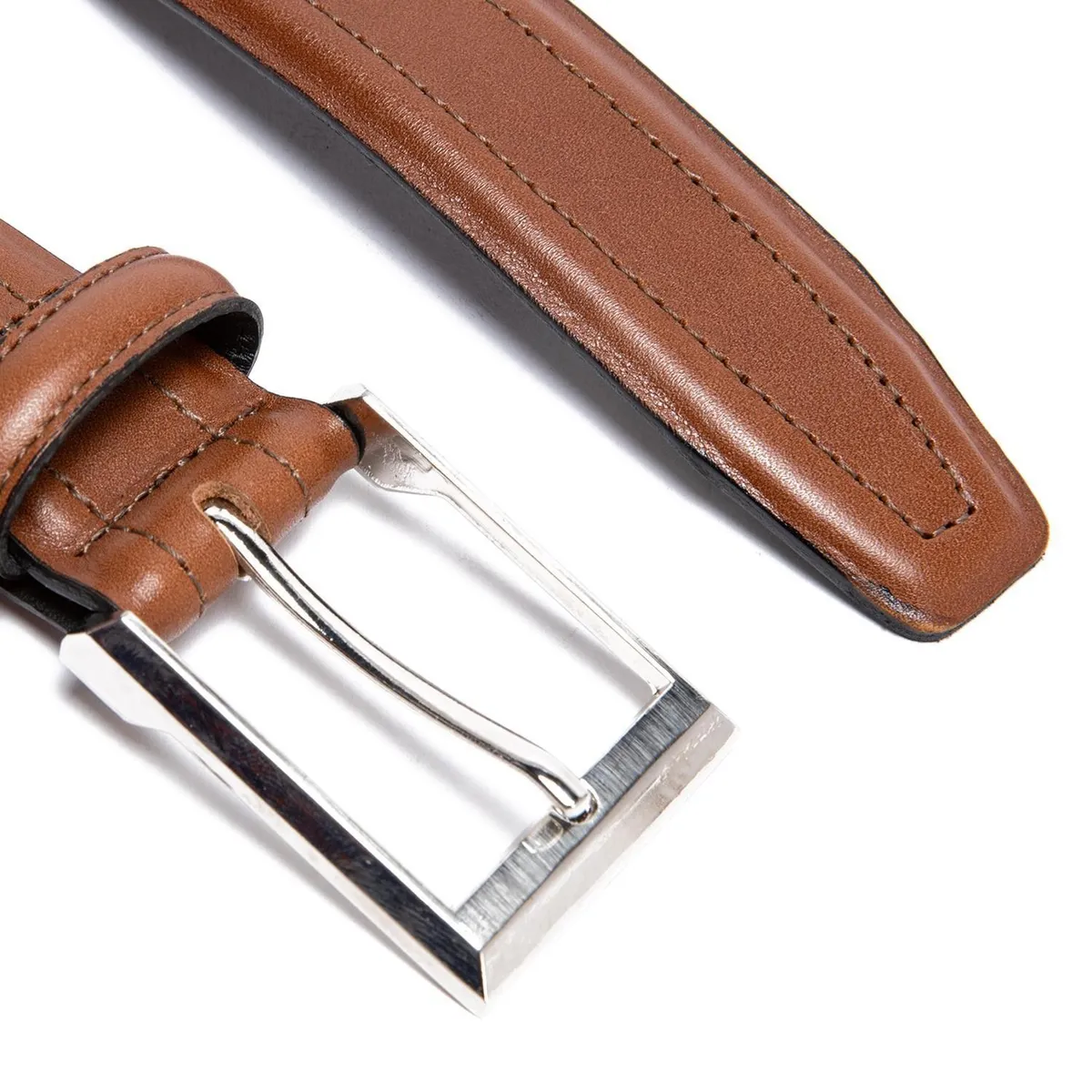 GUANTE - Cinturon de cuero hombre Guante dark camel