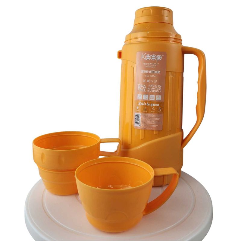 KEEP - Termo Keep 1.8 Litros Outdoor Resistente Cafe Te Bebidas Naranja