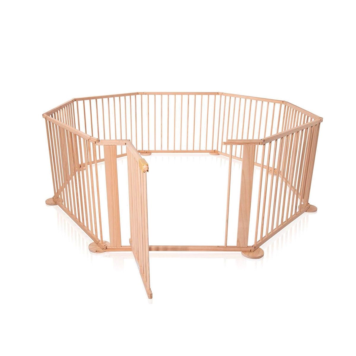 GENERICO - Corral Madera 8 Lados - 1 Puerta - 90x70cm X 4 Lados -sl130