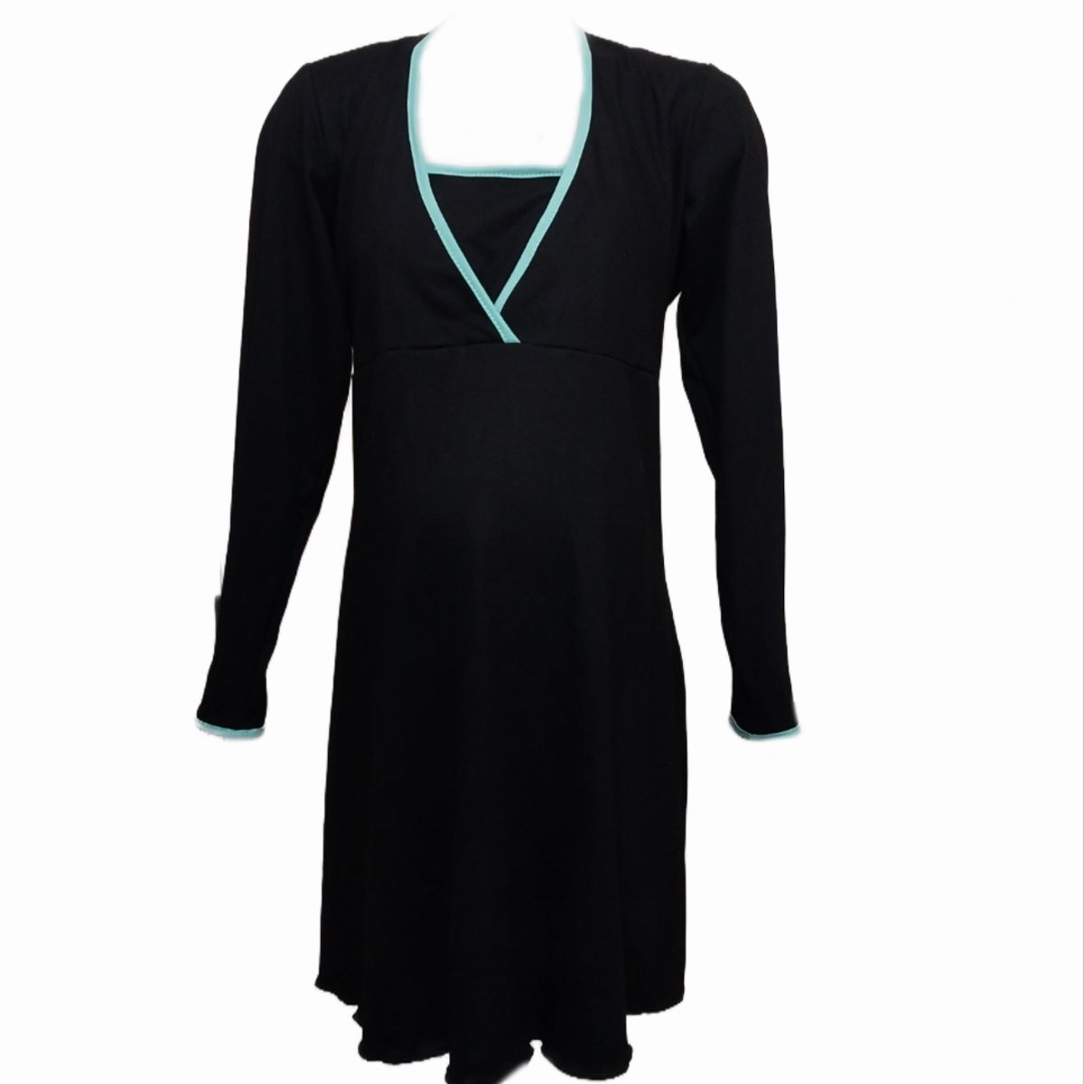 DMOM - Camisa de dormir Maternal y Lactancia DMom manga Larga Color Negro