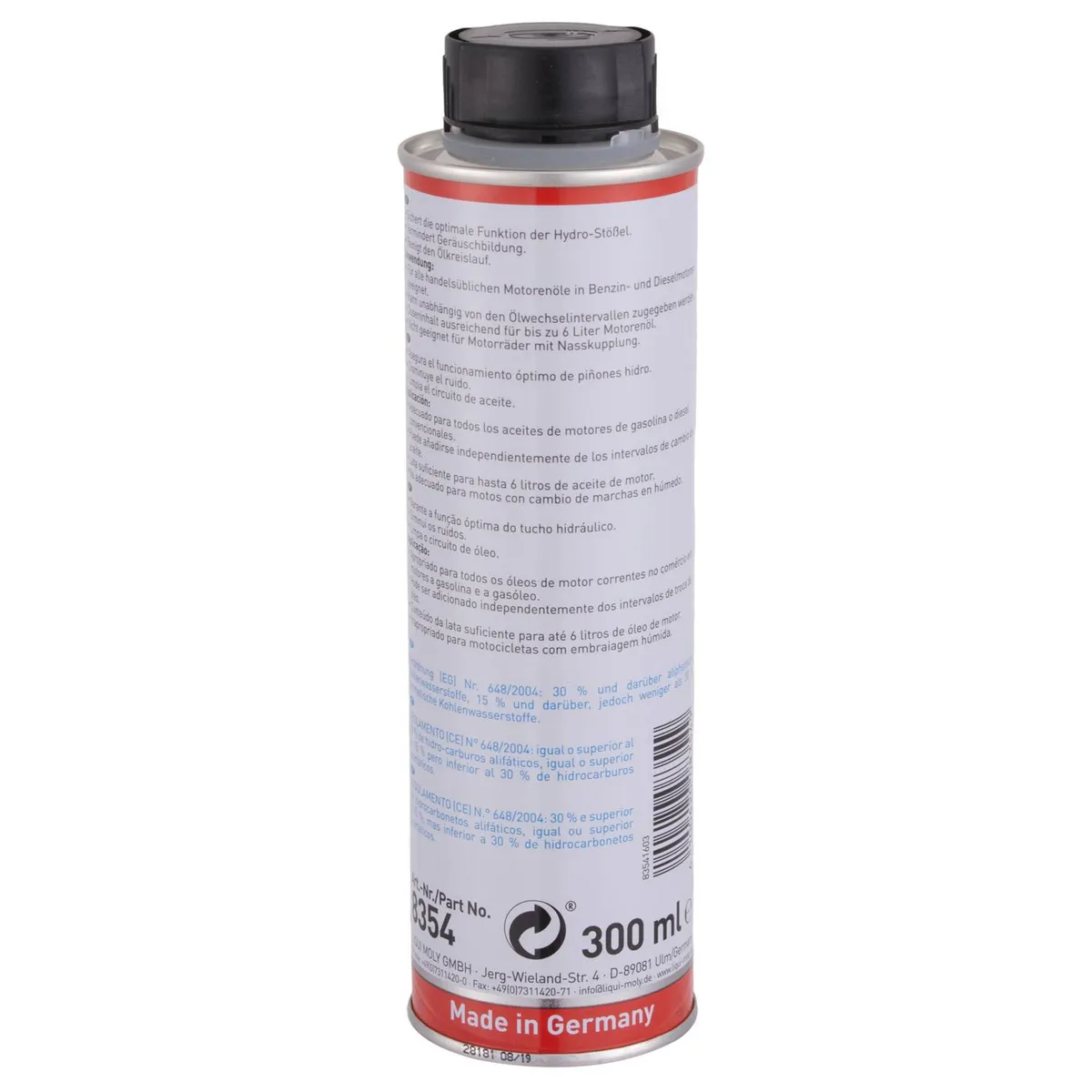 LIQUI MOLY - ADITIVO SILENCIADOR DE TAQUÍES HIDRÁULICOS