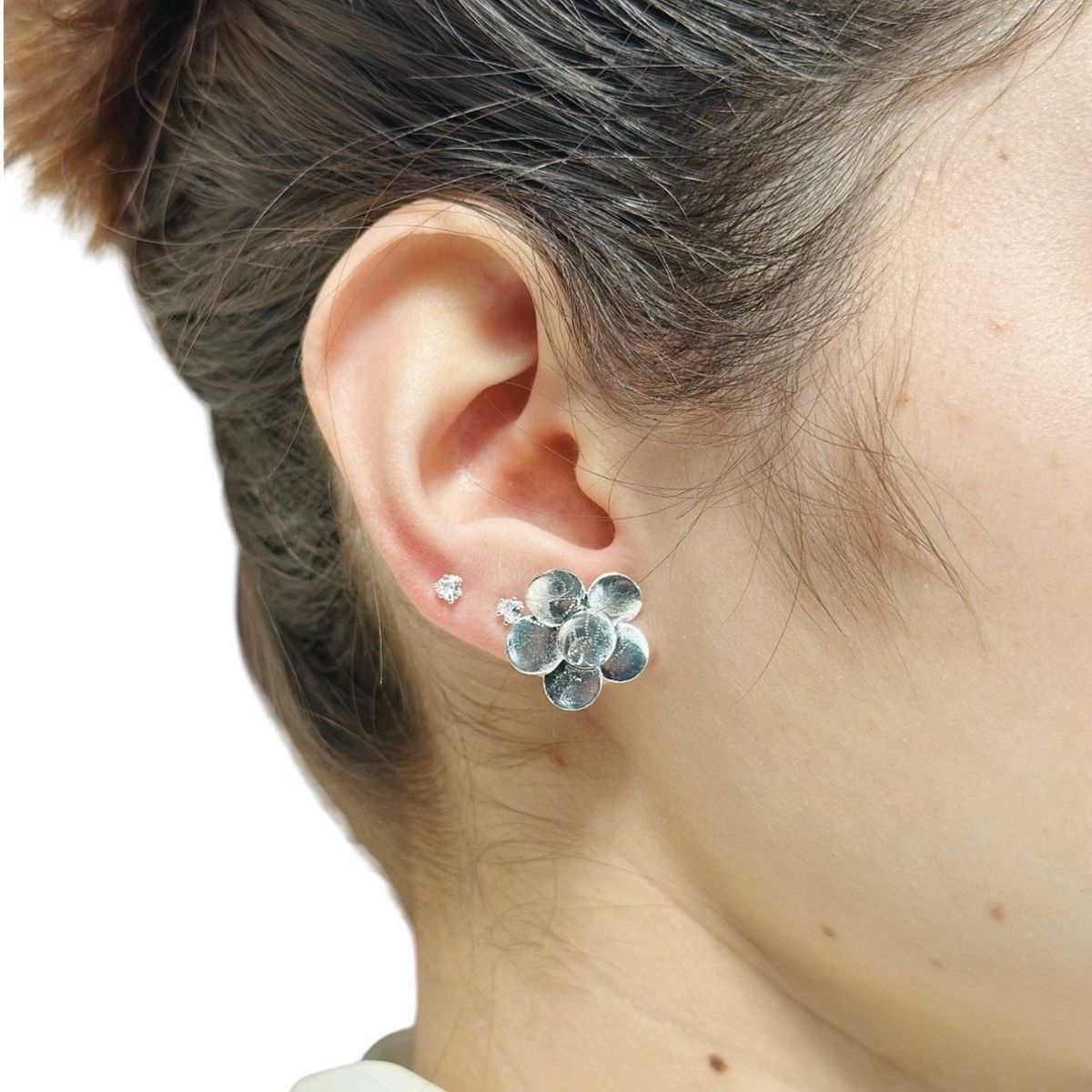 GENERICO - ARO BAÑO DE PLATA FLOR 5 PÉTALOS