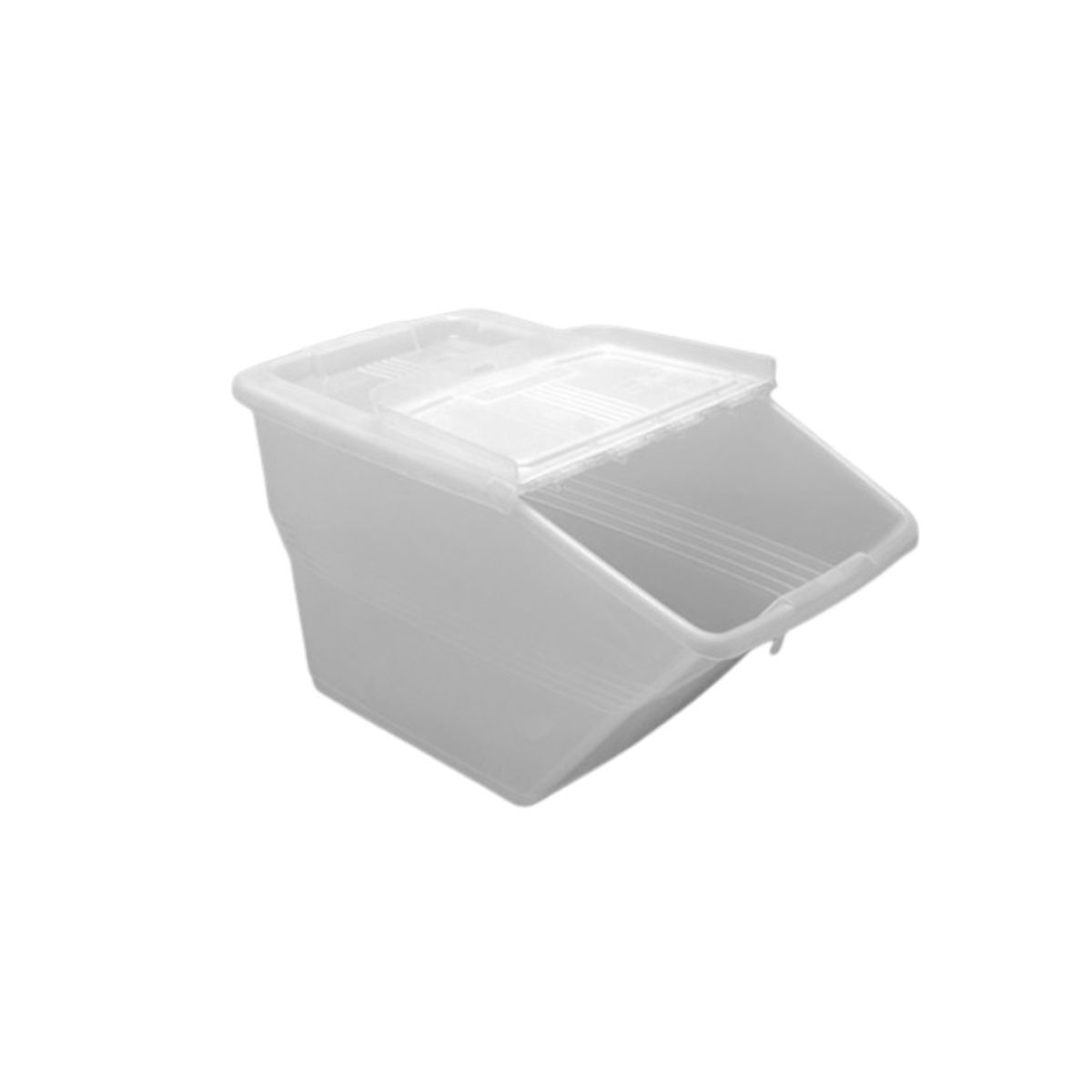 GENERICO - Caja Organizadora Plastica Apilable 24 Lts Transparente