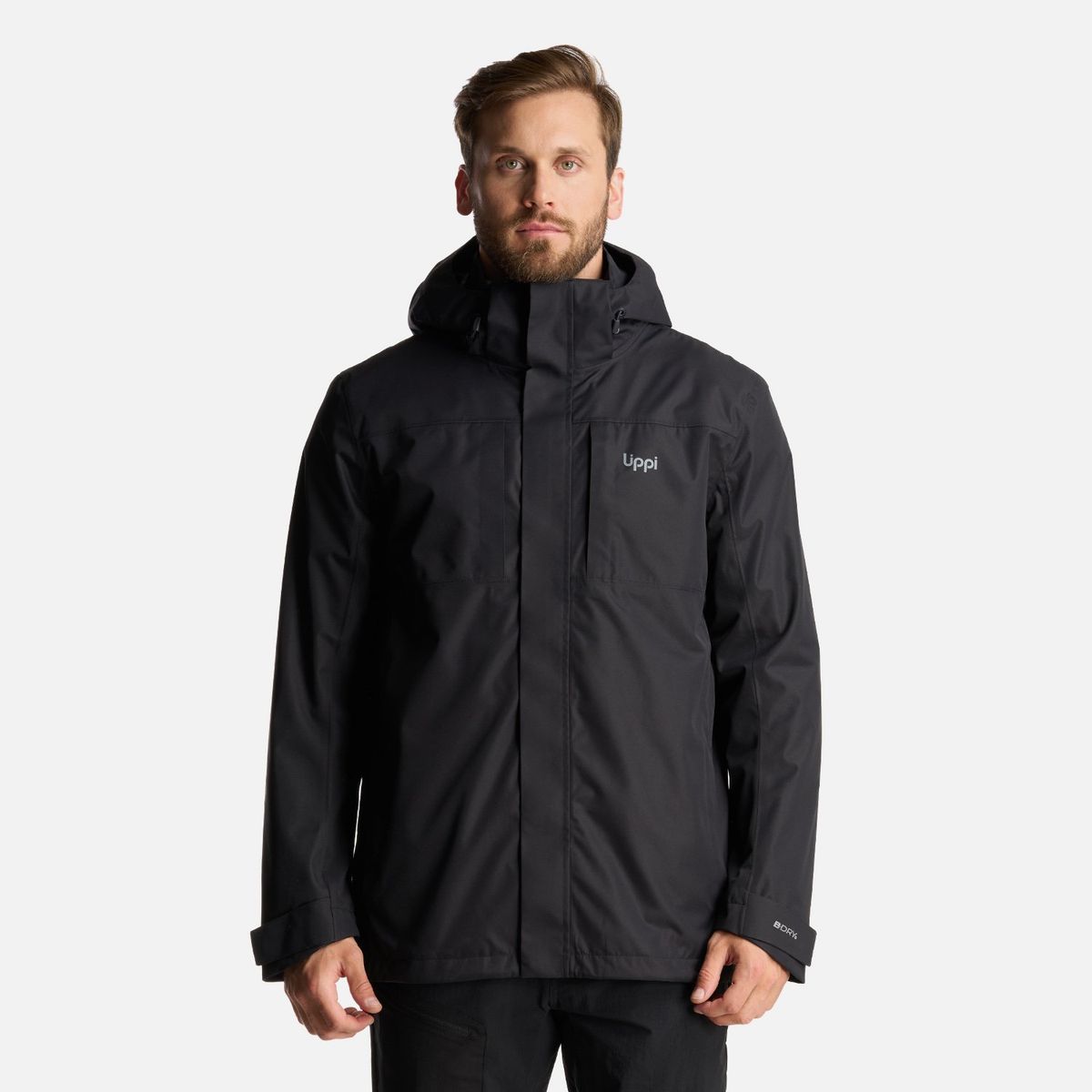 LIPPI - Chaqueta Hombre Tres Cruces Fusion-3 Hoody Jacket Negro Lippi