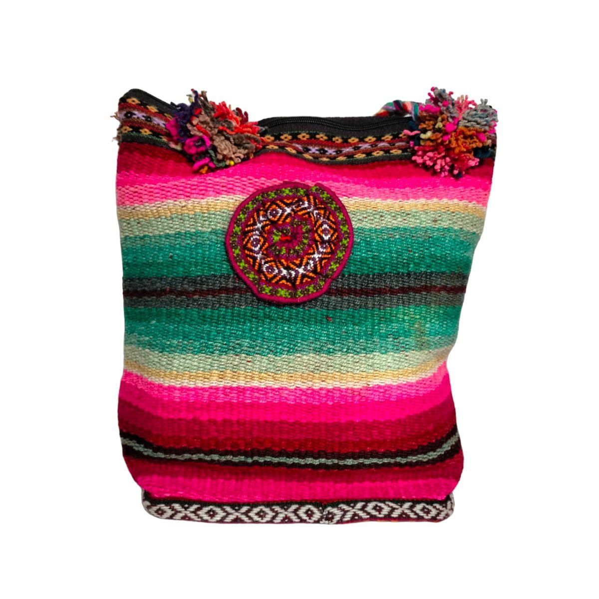 ARTESANIAS CHILENAS - Cartera Bolso Aguayo Puyo Artesanal Tejido