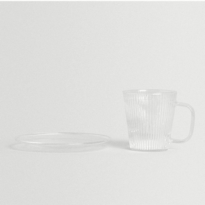 GLASSO - Set 4 Tazas con Platillo 110 ml Espresso Glasso