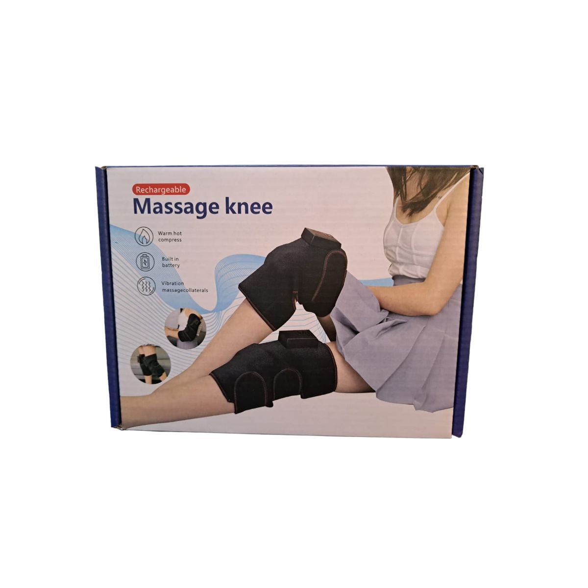 GENERICO - Almohadilla Masajeadora Para Rodillas Vibracion Recargable