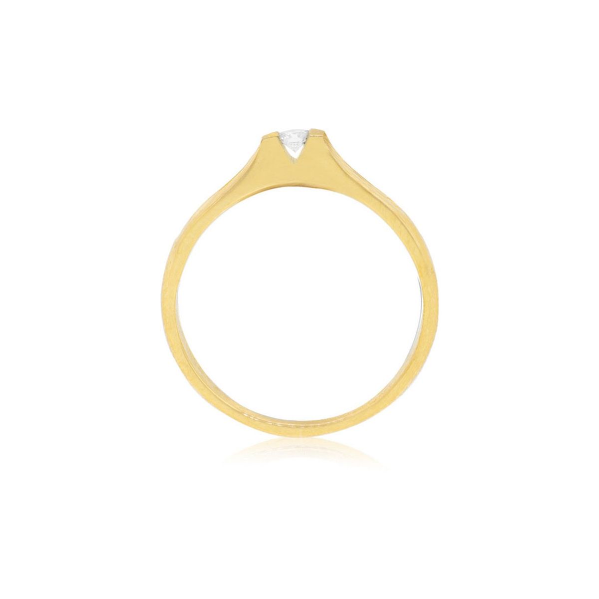 JB JOYAS BARON - Anillo Compromiso Oro Amarillo 18kt  Nantes 1x6ptos Diamante