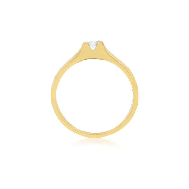 JB JOYAS BARON - Anillo Compromiso Oro Amarillo 18kt  Nantes 1x6ptos Diamante