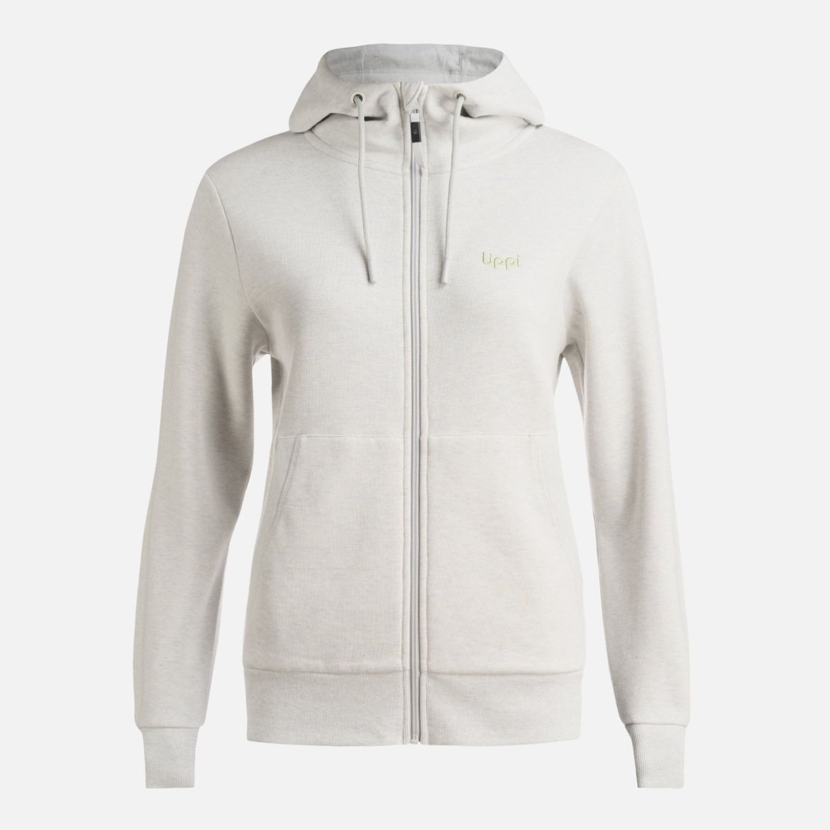 LIPPI - Poleron Mujer Ulmo Full Zip Hoody Sweatshirt Melange Gris Claro Lippi